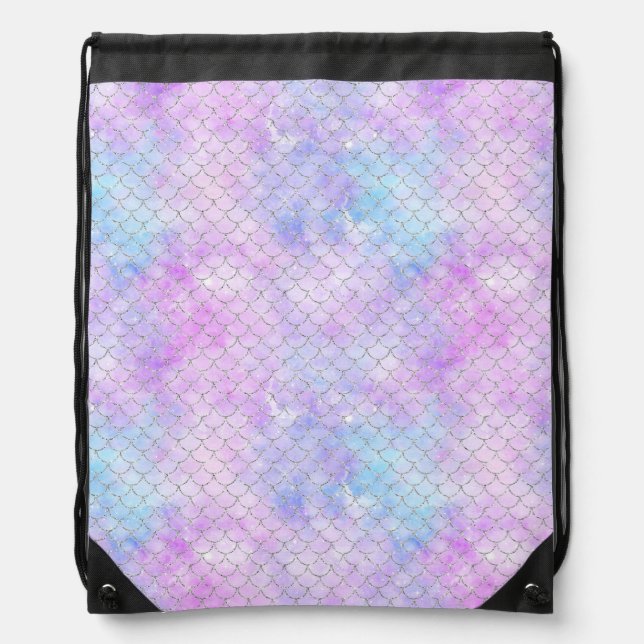 A Mermaid Galaxy Series Design 1 Drawstring Bag (Front)
