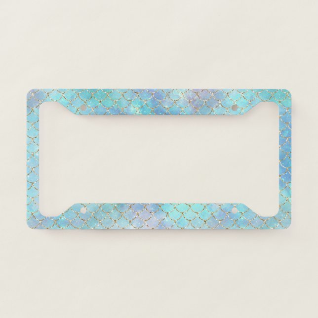 A Mermaid Galaxy Series Design 2   License Plate Frame (Front)