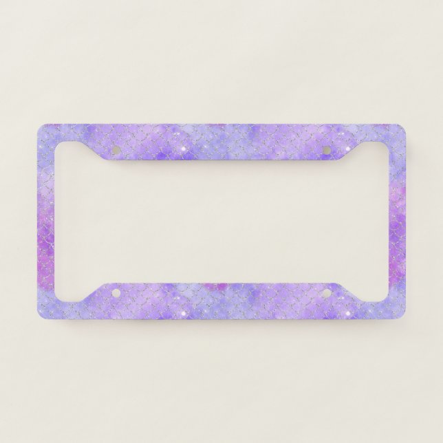 A Mermaid Galaxy Series Design 3 License Plate Frame (Front)