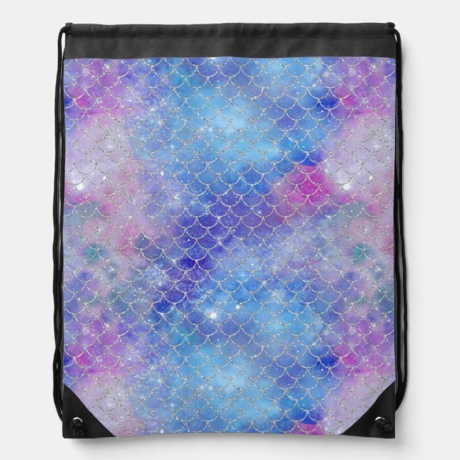 A Mermaid Galaxy Series Design 5  Drawstring Bag (Front)
