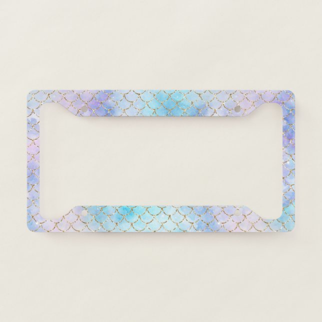 A Mermaid Galaxy Series Design 7   License Plate Frame (Front)