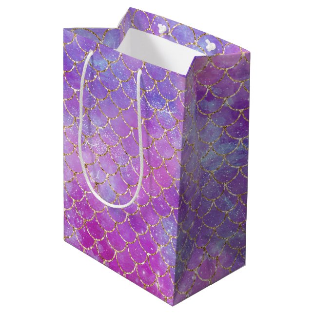 A Mermaid Galaxy Series Design 8  Medium Gift Bag (Back Angled)