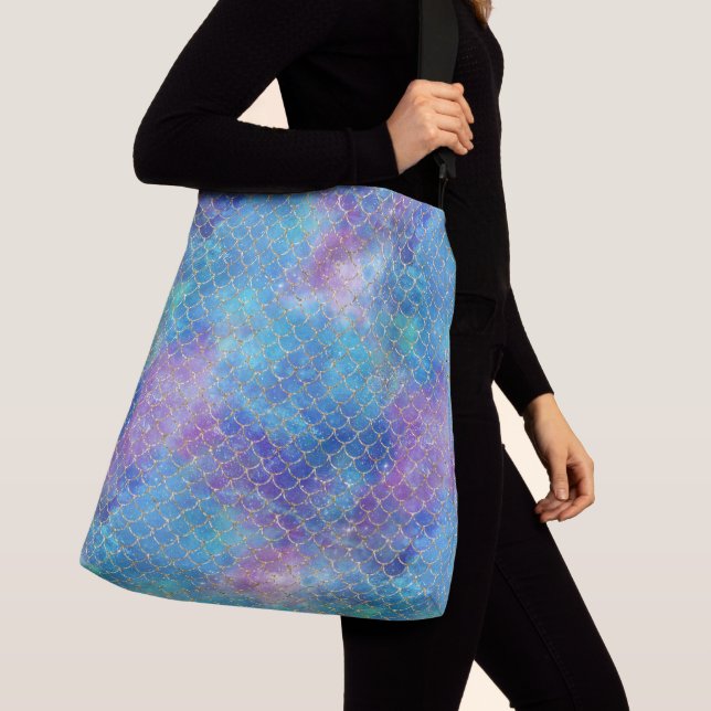 A Mermaid Galaxy Series Design 9  Crossbody Bag (Close Up)