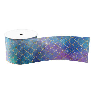 A Mermaid Galaxy Series Design 9 Grosgrain Ribbon