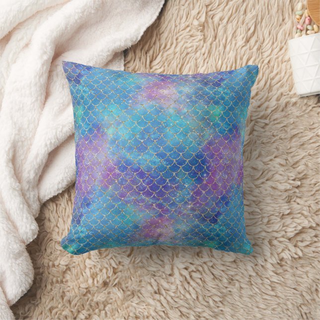 A Mermaid Galaxy Series Design 9  Throw Pillow (Blanket)