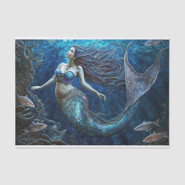 A Mermaid in the Ocean Deep Tissue Paper (Front)