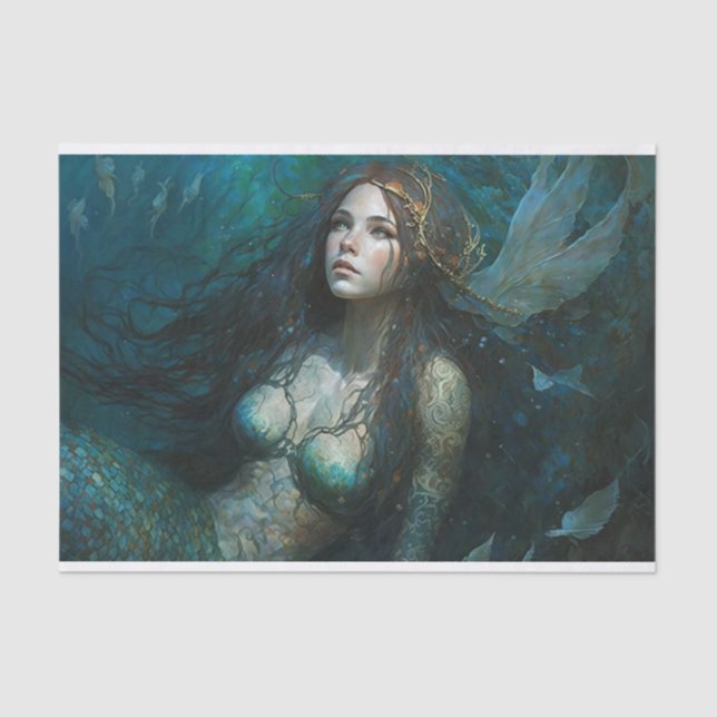 A Mermaid in the Ocean Tissue Paper (Front)