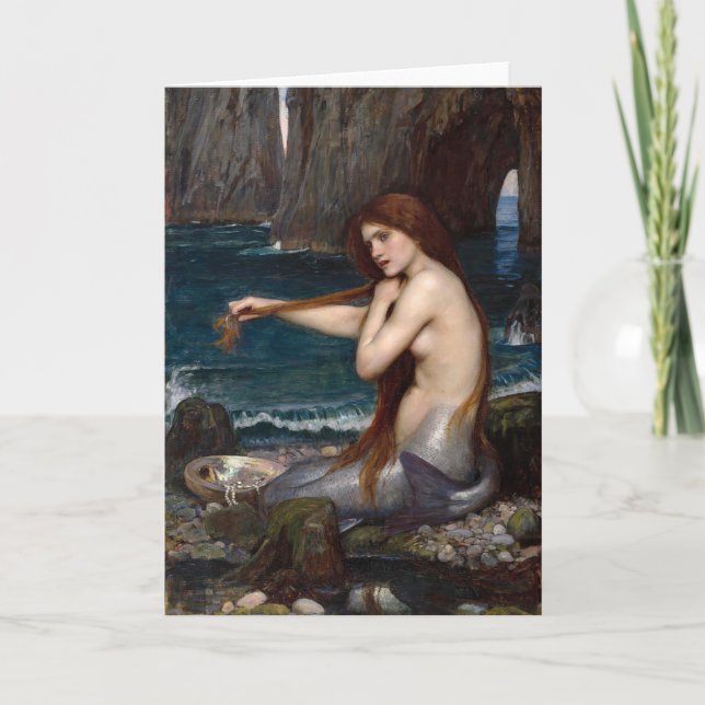 A Mermaid | John William Waterhouse Card (Front)