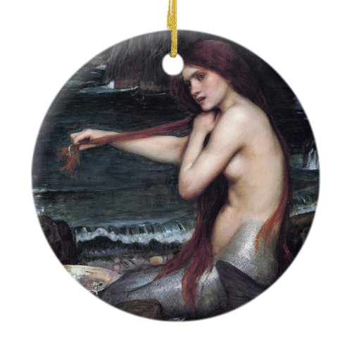 A Mermaid John William Waterhouse Mythological Ceramic Ornament