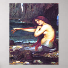 A Mermaid John William Waterhouse Poster