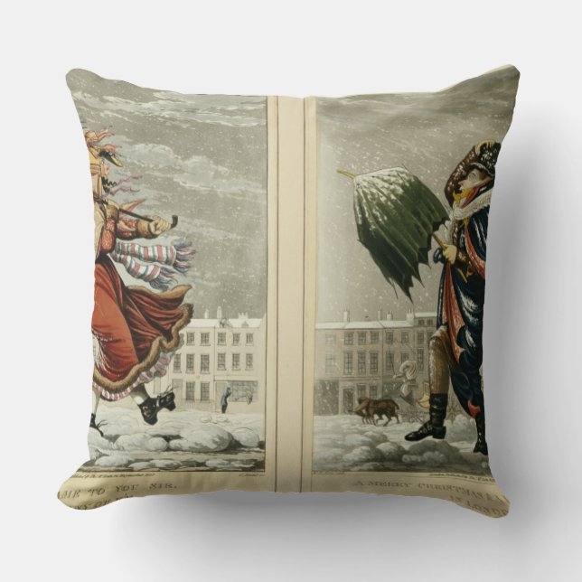 A Merry Christmas and a Happy New Year in London: Throw Pillow (Front)