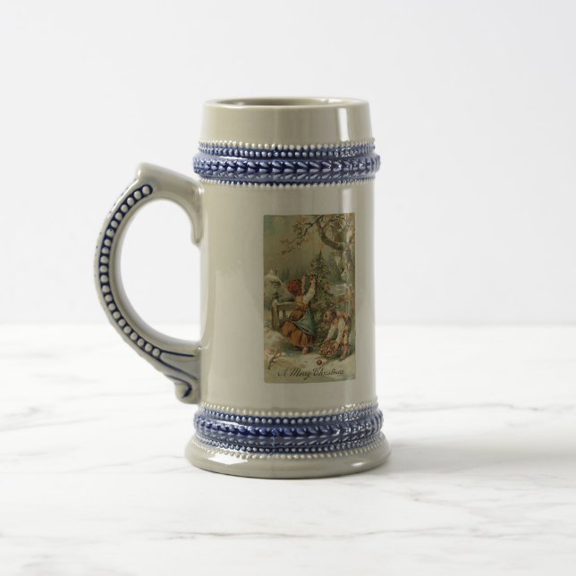 A Merry Christmas Holiday Beer Stein (Left)