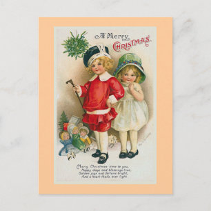 "A Merry Christmas" Holiday Postcard