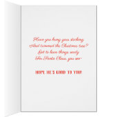 A Merry Christmas Little Boy Santa Claus Christmas Cards (Inside (Right))