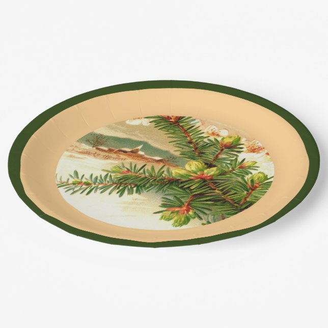 A Merry Christmas Paper Plates (Angled)