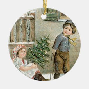 A Merry Christmas to You! Ceramic Ornament