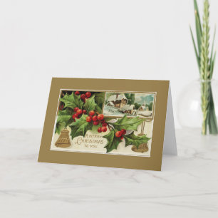 A Merry Christmas to You Vintage Greeting Card