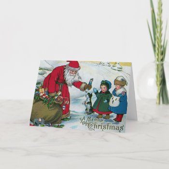 "a Merry Christmas" Vintage Holiday Card by ChristmasVintage at Zazzle