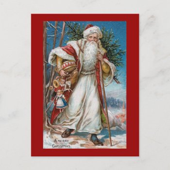 "a Merry Christmas" Vintage Holiday Postcard by ChristmasVintage at Zazzle