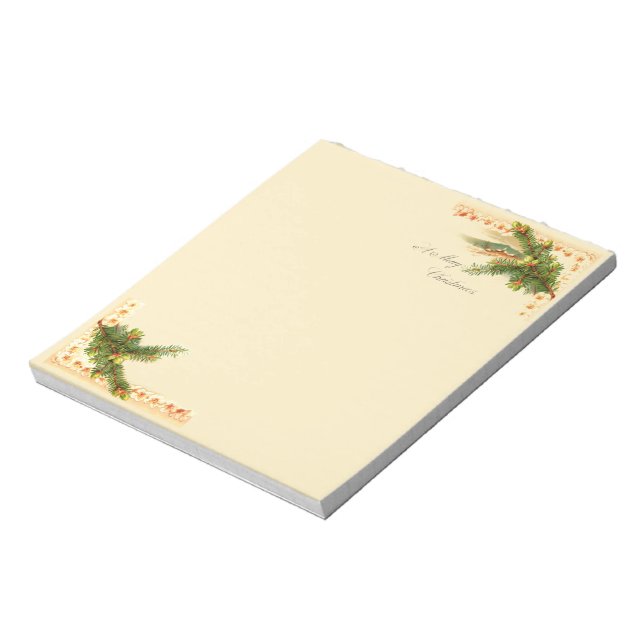 A Merry Christmas Vintage Notepad (Rotated)