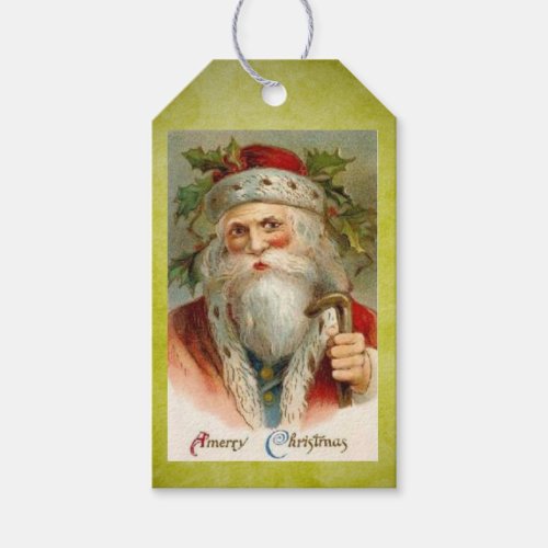 A Merry Christmas Vintage Santa Claus Gift Tags