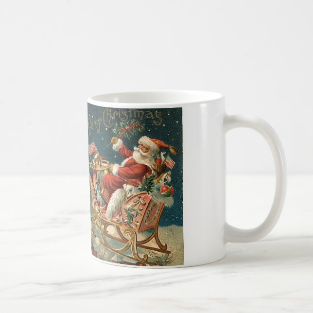 A Merry Christmas Vintage Santa Coffee Mug (Right)