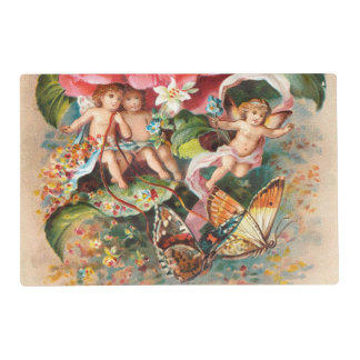 A Merry Christmas-Vintage Victorian era Postcard Placemat