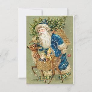 A Merry Christmas With Santa and Reindeer Invitation