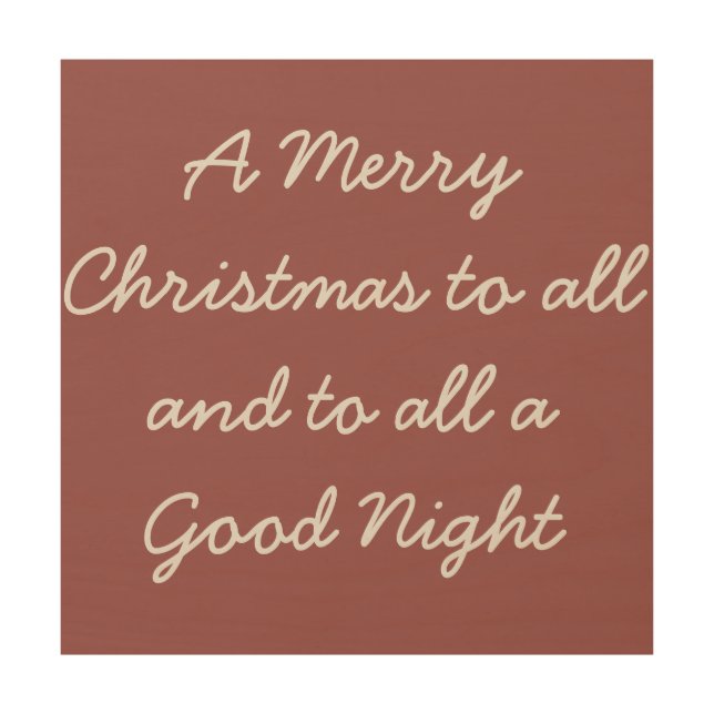A merry Christmas Wood Wall Art (Front)