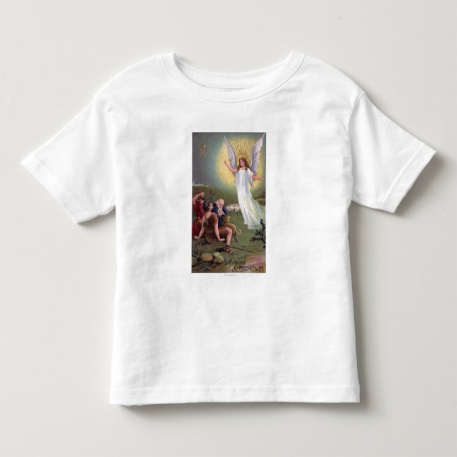 A Merry ChristmasAngel Before the Shepherds Toddler T-shirt (Front)