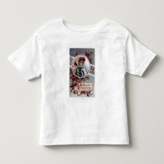 A Merry ChristmasKid in Winter Apparel Toddler T-shirt (Front)