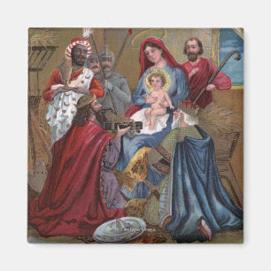 A Merry ChristmasNativity Scene Magnet