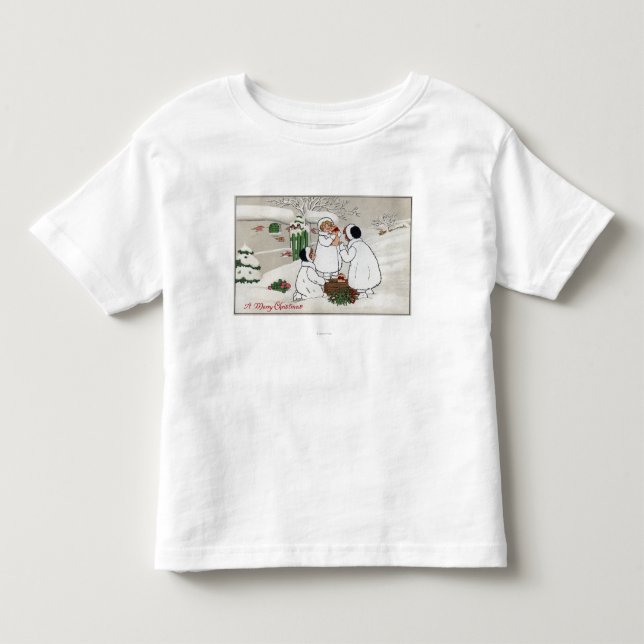 A Merry ChristmasPeople Holding Piglets Toddler T-shirt (Front)