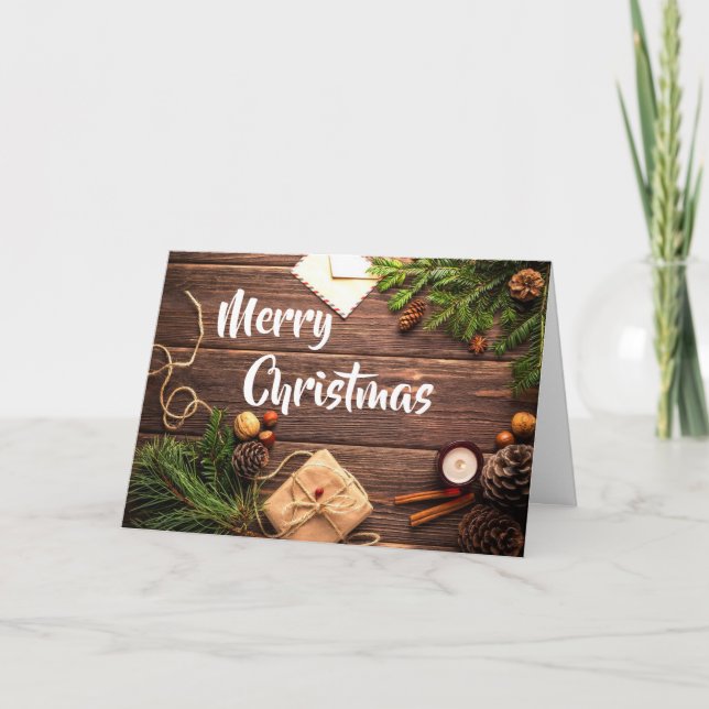 A Merry Country Christmas Greeting Card (Front)