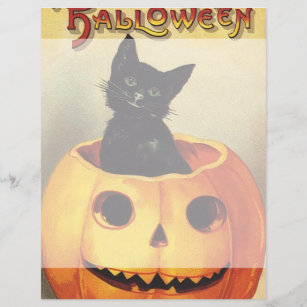 A Merry Halloween by Ellen Clapsaddle, Vintage Cat