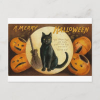 A Merry Halloween Cat Card