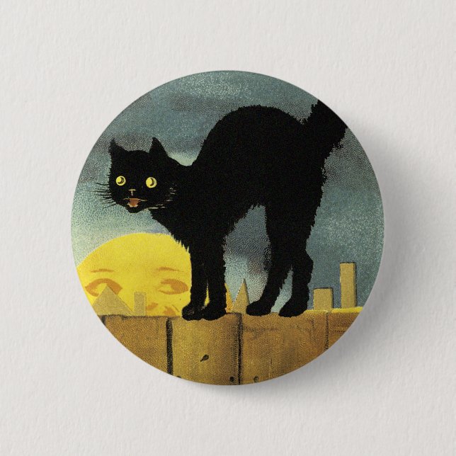 A Merry Halloween Pinback Button (Front)