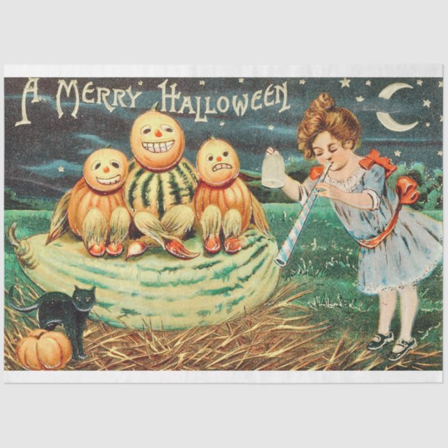 A Merry Halloween Tissue Paper (Front)