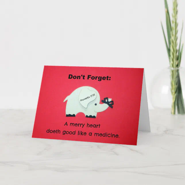 A Merry Heart Doeth Good Like a Medicine Holiday Card | Zazzle