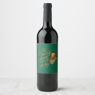 A merry heart goes all the day wine label