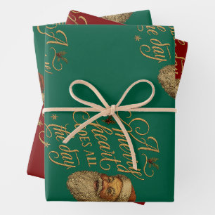 A merry heart goes all the day wrapping paper sheets