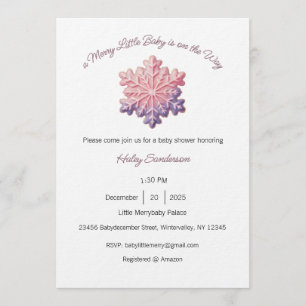 A Merry Little Baby is on the Way Invitation