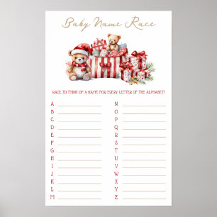 A Merry Little Baby Shower Baby Shower Game Poster