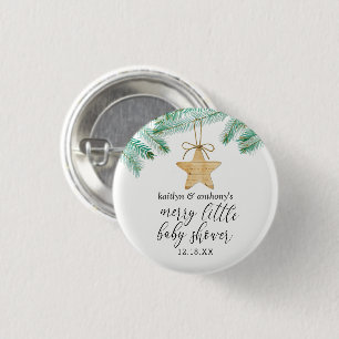 A Merry Little Baby Shower Button