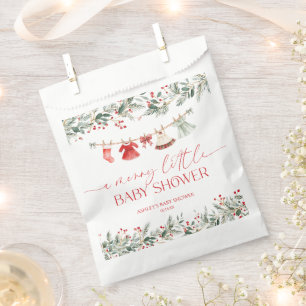 A Merry Little Baby Shower Christmas Baby Shower Favor Bag