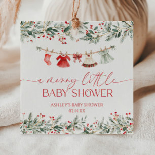 A Merry Little Baby Shower Christmas Baby Shower Favor Tags