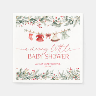 A Merry Little Baby Shower Christmas Baby Shower Napkins
