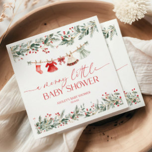 A Merry Little Baby Shower Christmas Baby Shower Napkins