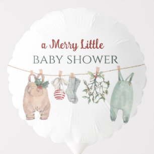 A Merry Little Baby Shower Christmas Clothes Balloon