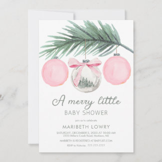 A Merry Little Baby Shower | Christmas Shower Invitation